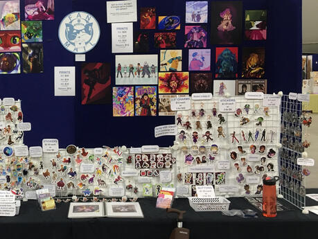 Table at Melbourne Supanova 2024 (with Fan Mail)