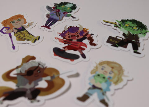 Dimension 20 stickers: The Bad Kids