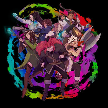 Crossover Art - 9 Hours, 9 Persons, 9 Doors / The Legend of Vox Machina